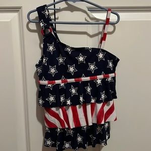 a swimsuit with top and pants